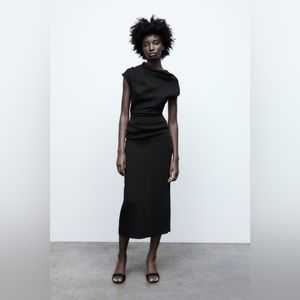 ZARA DRAPED SHEAT DRESS-NWT SIZE L